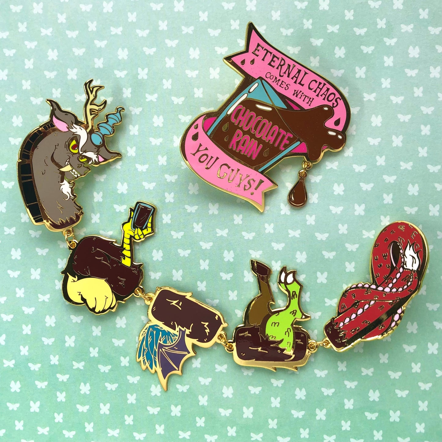 Chocolate Rain Enamel Pin