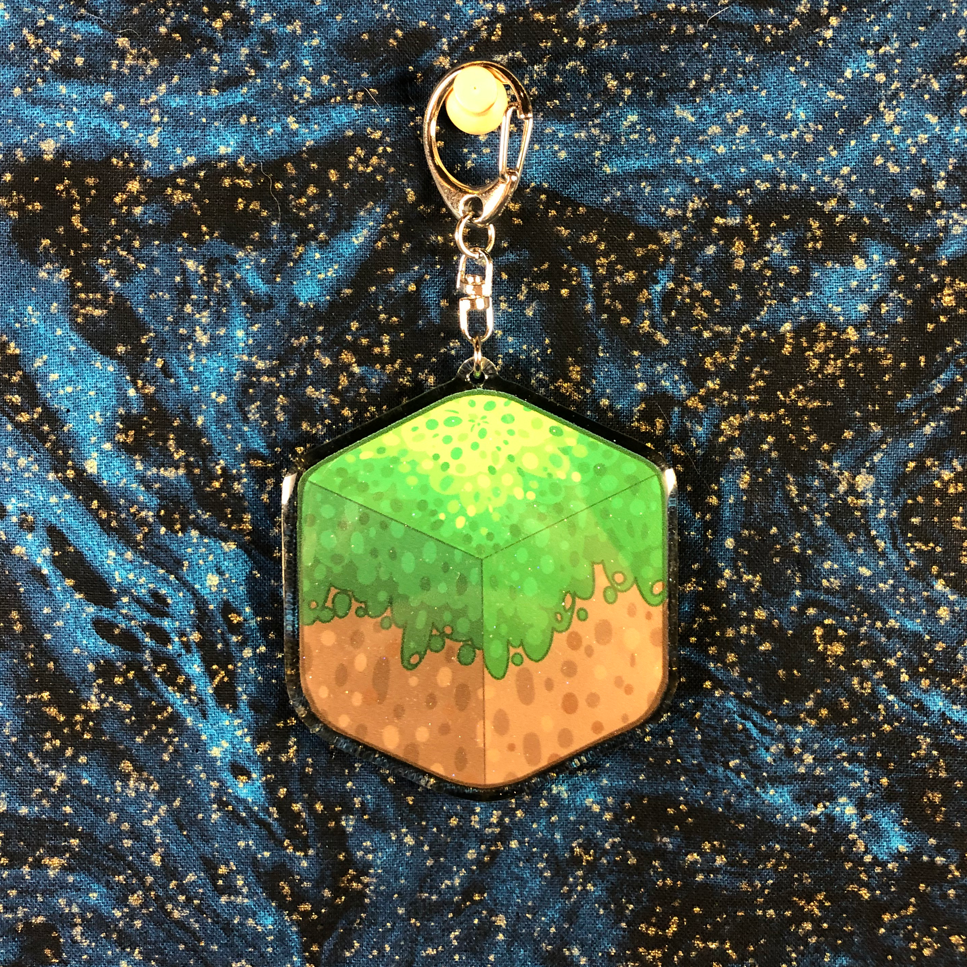 Minecraft Grass Block/Diamond Ore Charm - Double Sided Charm