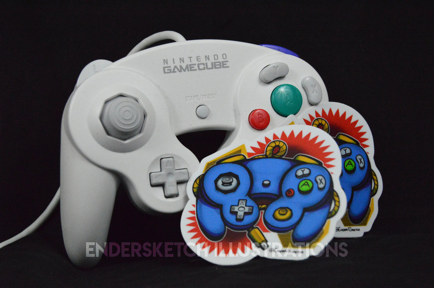 GameCube Controller Comic Style Sticker